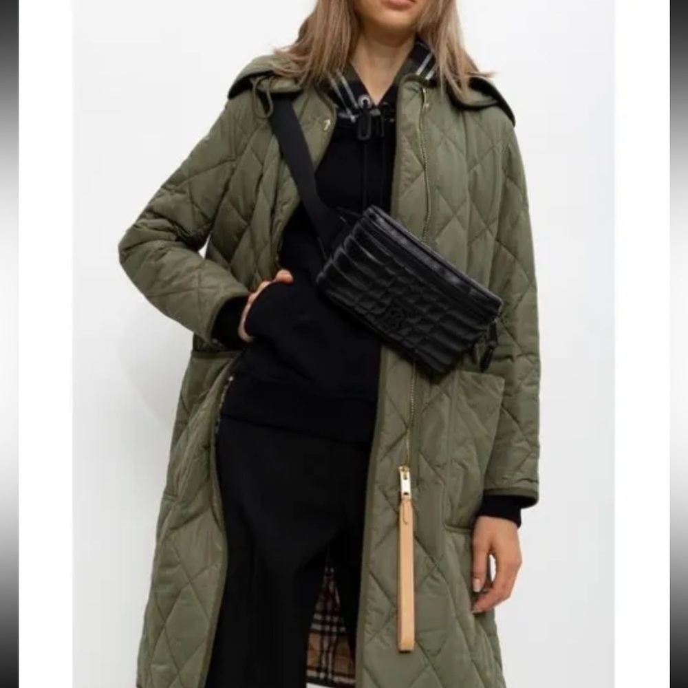 BURBERRY Quilted Lambskin Cube Bum Belt Bag